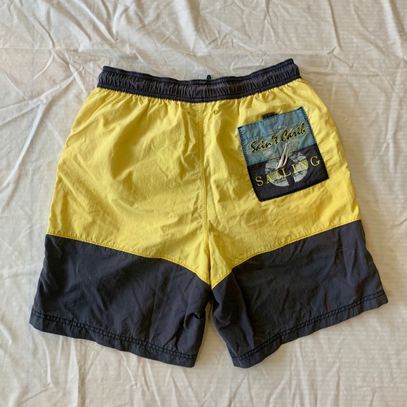 Nautica Vintage 90's Embroidered Swim Trunks Shorts - Picture 3 of 5